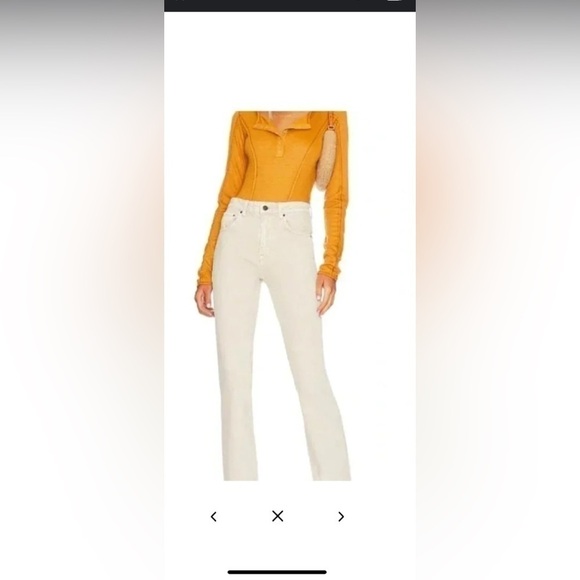 Free People | Sloane Bodysuit textured  Amber Rust mid button up long sleeve s - Picture 4 of 14